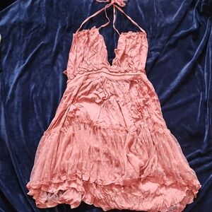 Free People Pink Halter Dress